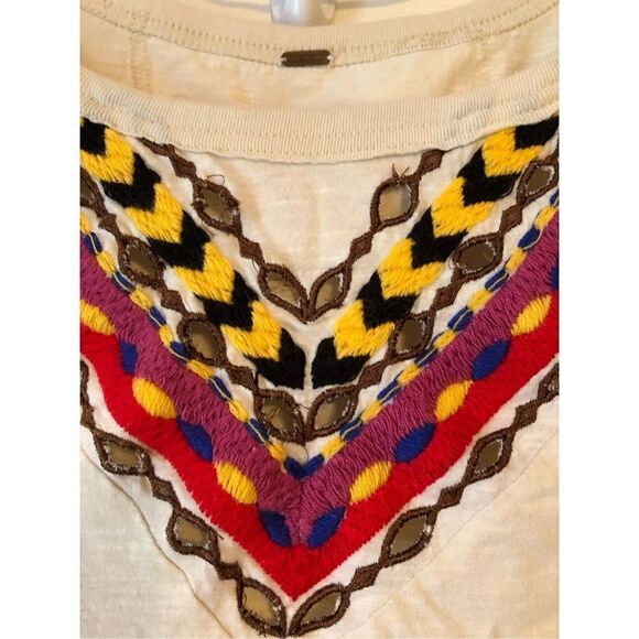 Free People LS Boho Crop Top L - Picture 4 of 12